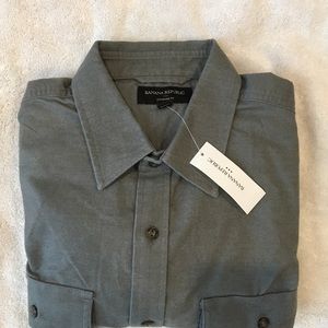 Banana Republic Standard Fit Grey Small Shirt
